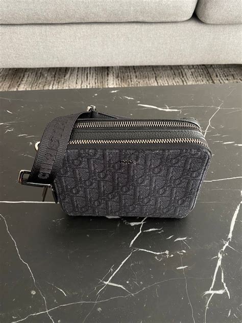 dior oblique jacquard pouch.